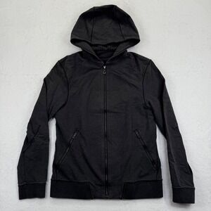 Lululemon Cross Cut Hoodie‎ Heathered Black Jacket Activewear Loungewear S